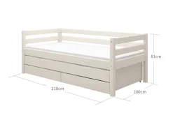 Ausziehbett und 2 Schubladen