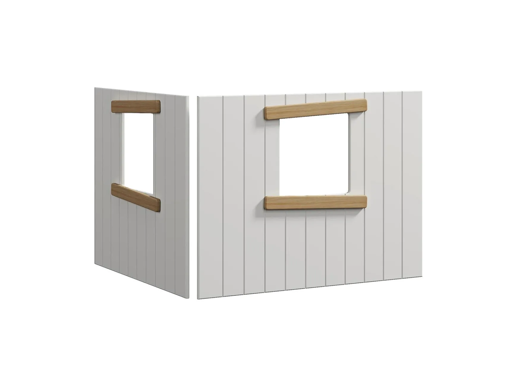 Baumhaus-Bettenfronten, Fensterrahmen aus Holz