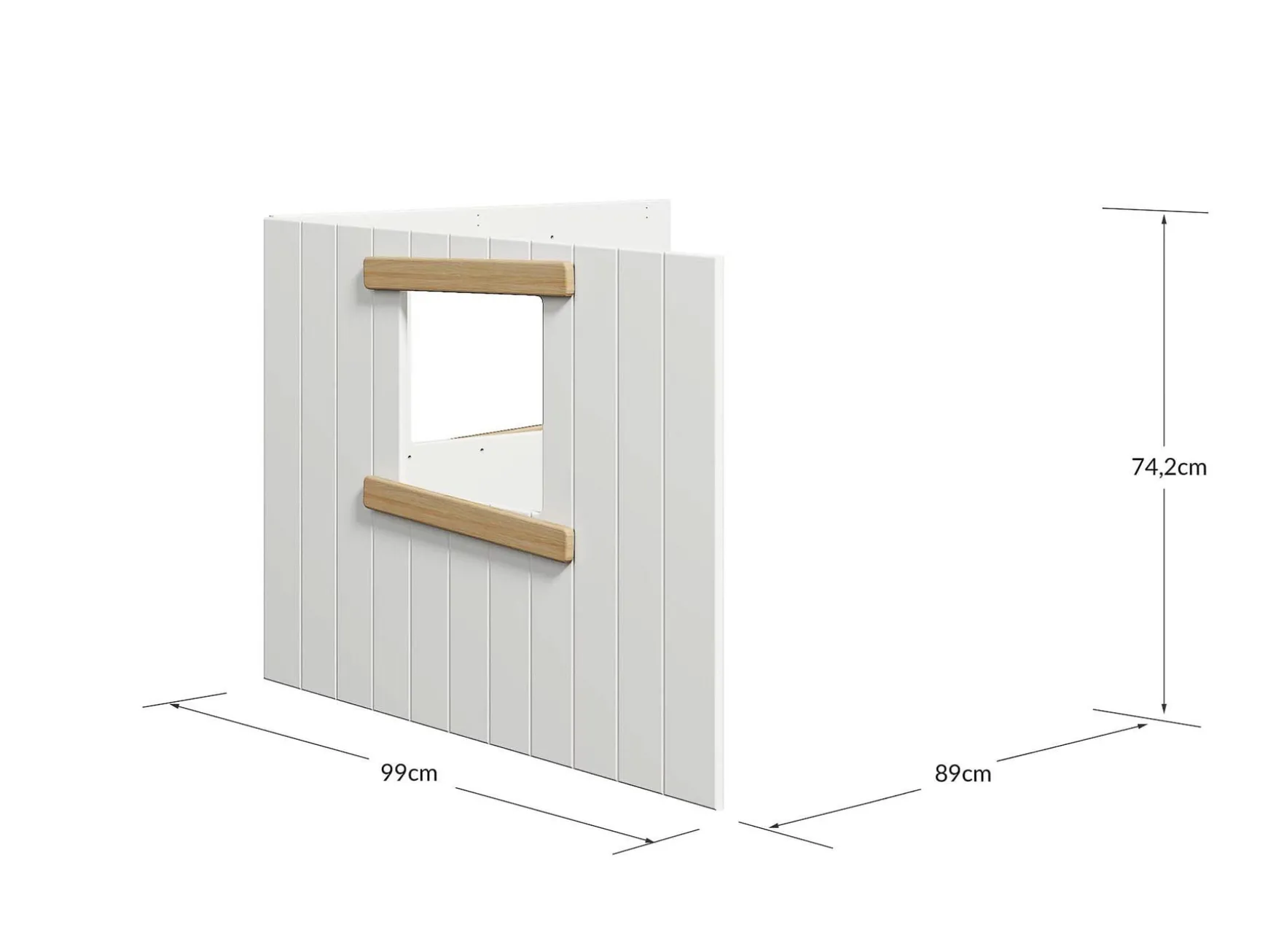 Baumhaus-Bettenfronten, Fensterrahmen aus Holz