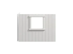 Baumhaus-Bettenfronten, weiße Fensterrahmen