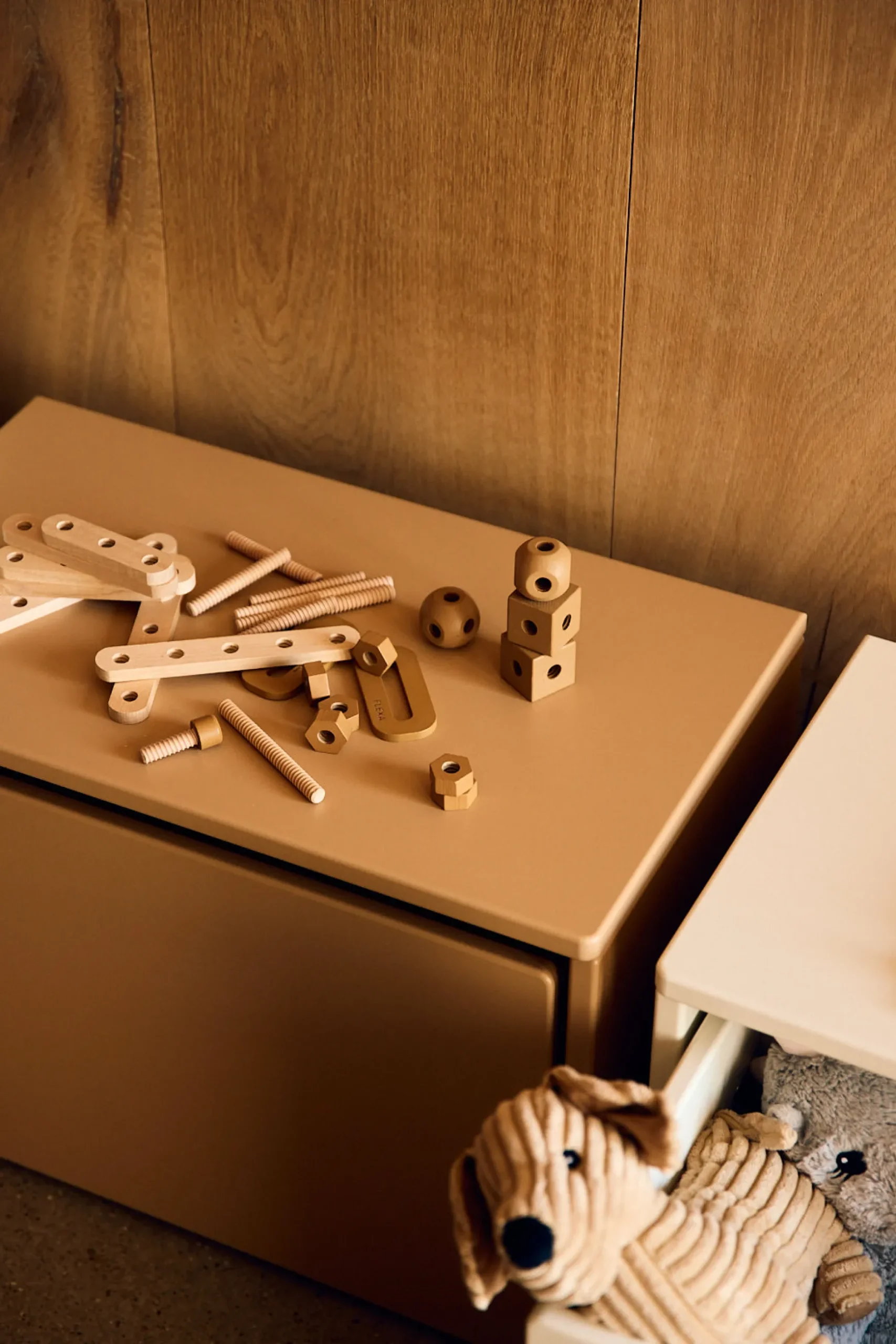 DOTS 3-in-1 Bank, MDF, Cream