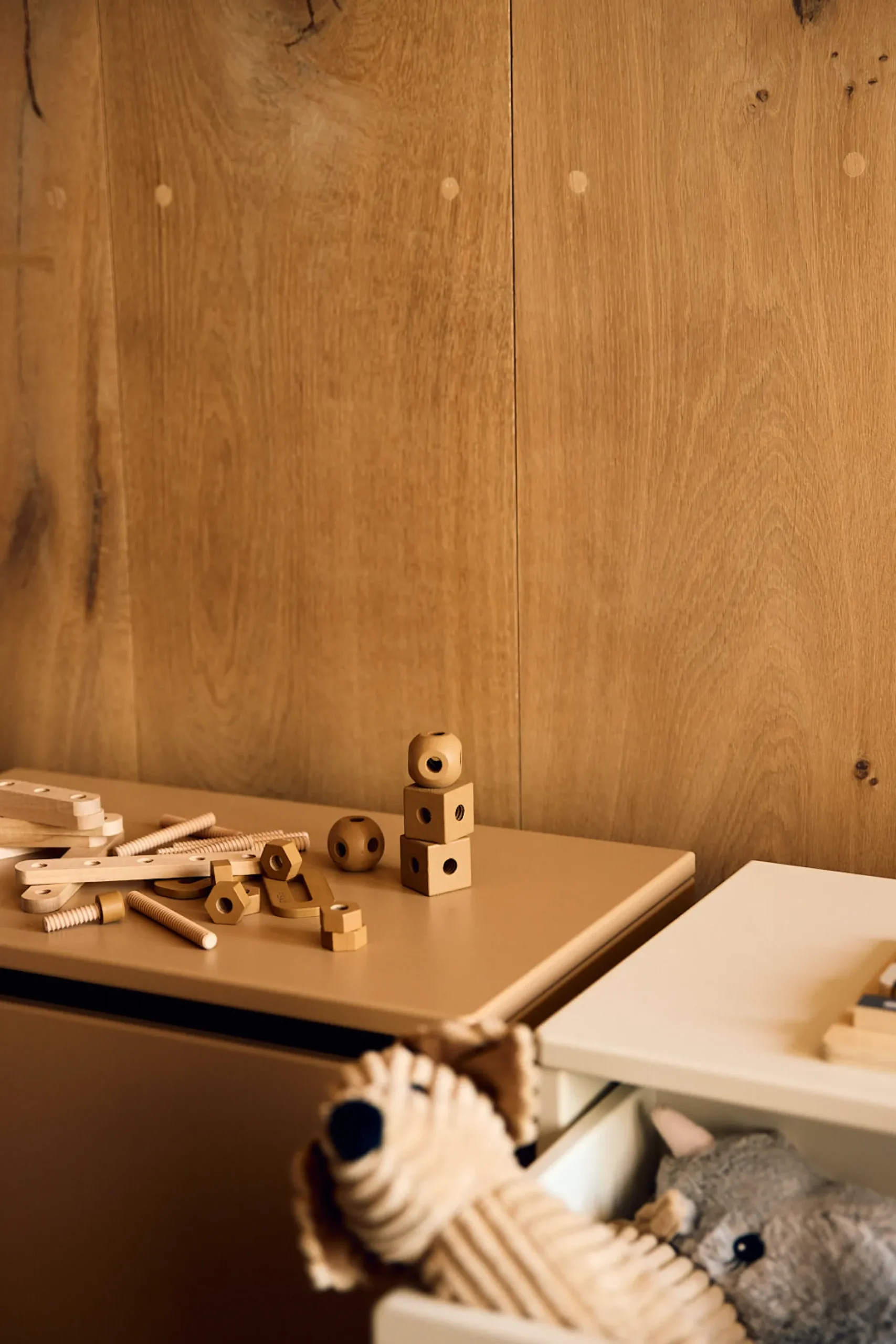DOTS 3-in-1 Bank, MDF, Latte