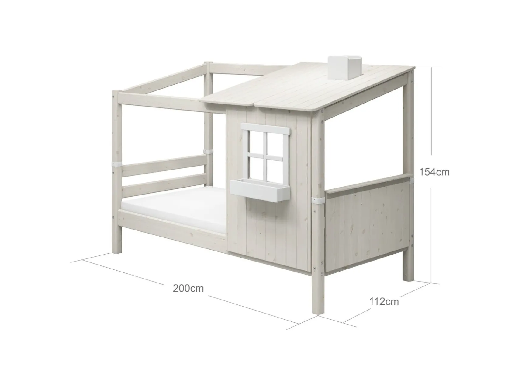 Einzelbett mit 1/2 Classic-Haus