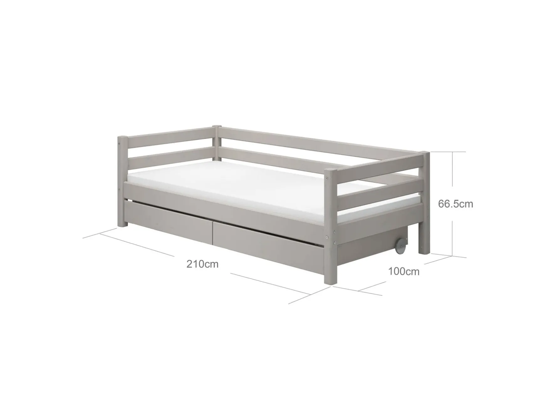 Einzelbett mit 2 Schubladen