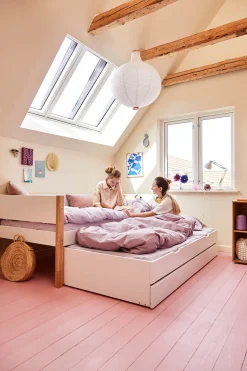 Einzelbett mit Ausziehbett und 2 Schubladen