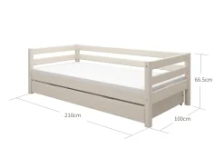 Einzelbett mit Ausziehbett