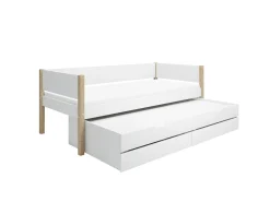 Einzelbett mit Ausziehbett und 2 Schubladen