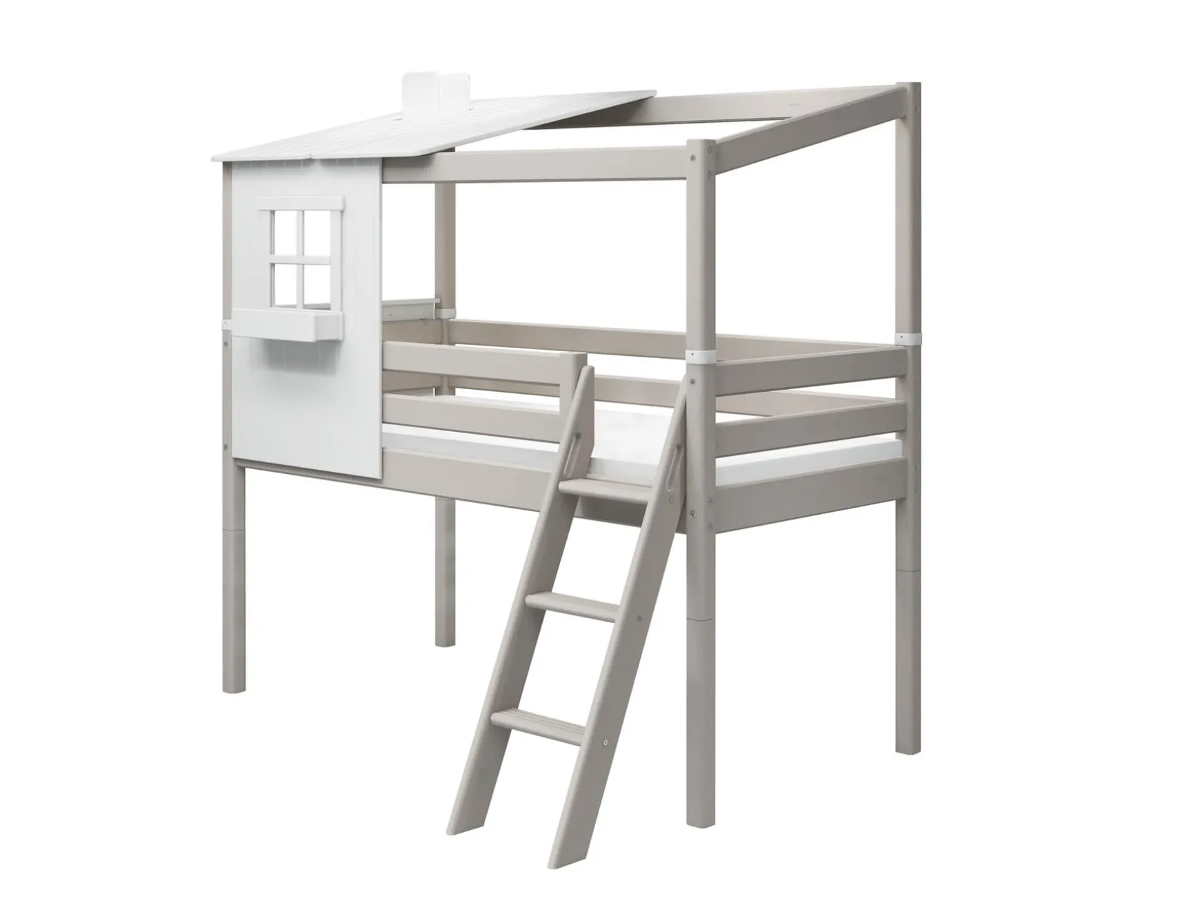 Halbhohes Bett mit 1/2 Classic-Haus