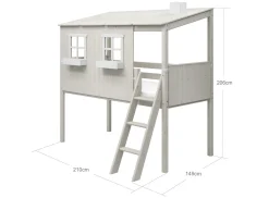 Halbhohes Bett mit Classic-Haus