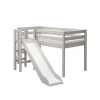 Halbhohes Bett mit Plattform und Rutsche