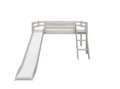 Halbhohes Bett mit Rutsche und Schrägleiter