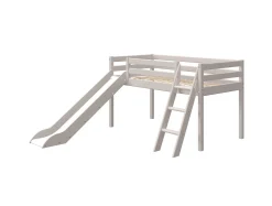 Halbhohes Bett mit Rutsche und Schrägleiter