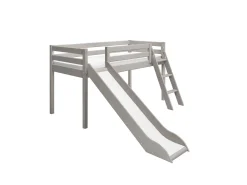 Halbhohes Bett mit Rutsche und Schrägleiter