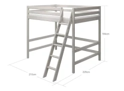 Hochbett mit Schrägleiter