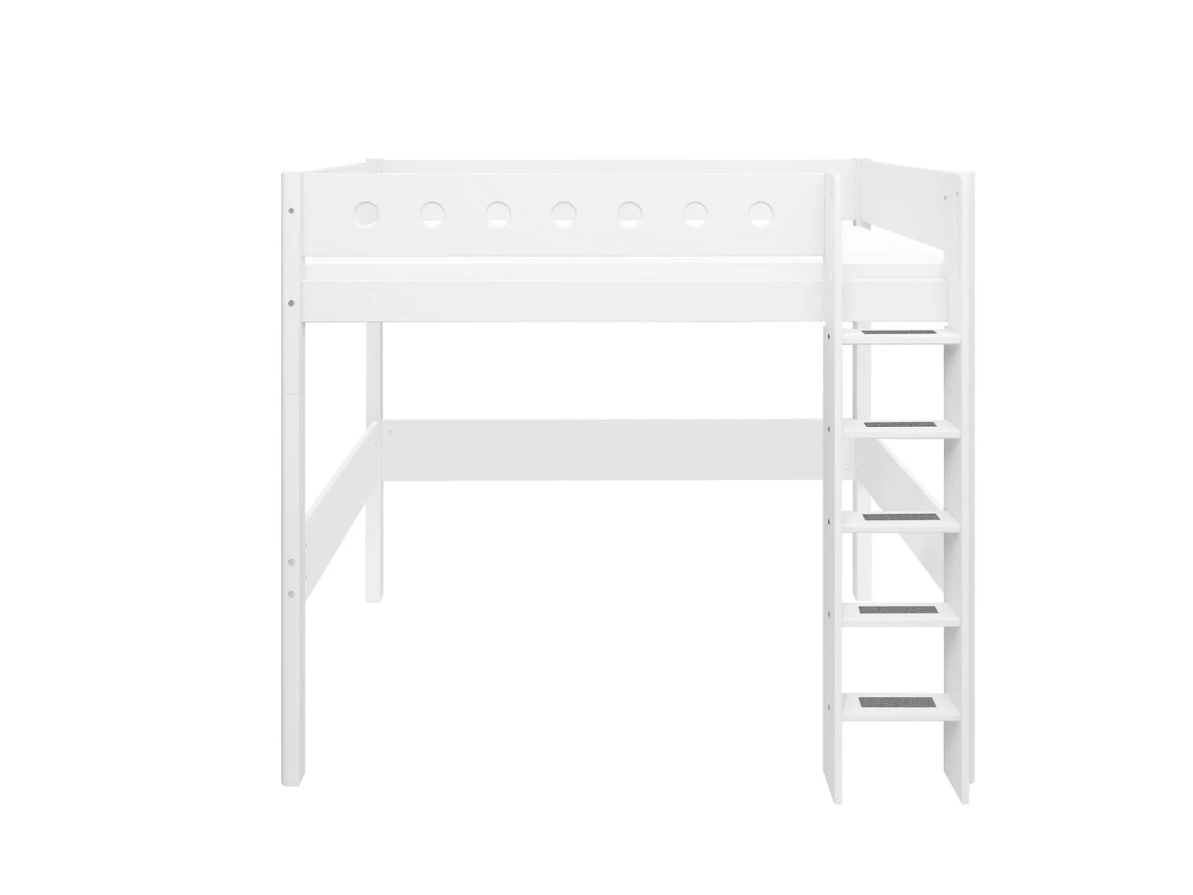 Hochbett mit senkrechter Leiter