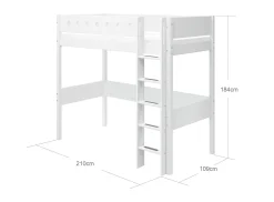 Hochbett mit senkrechter Leiter