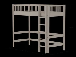Hochbett mit senkrechter Leiter