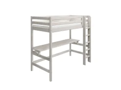Hochbett mit senkrechter Leiter und Schreibtisch