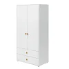 Kleiderschrank, 2 Türen + 2 Schubladen