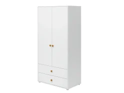 Kleiderschrank, 2 Türen + 2 Schubladen