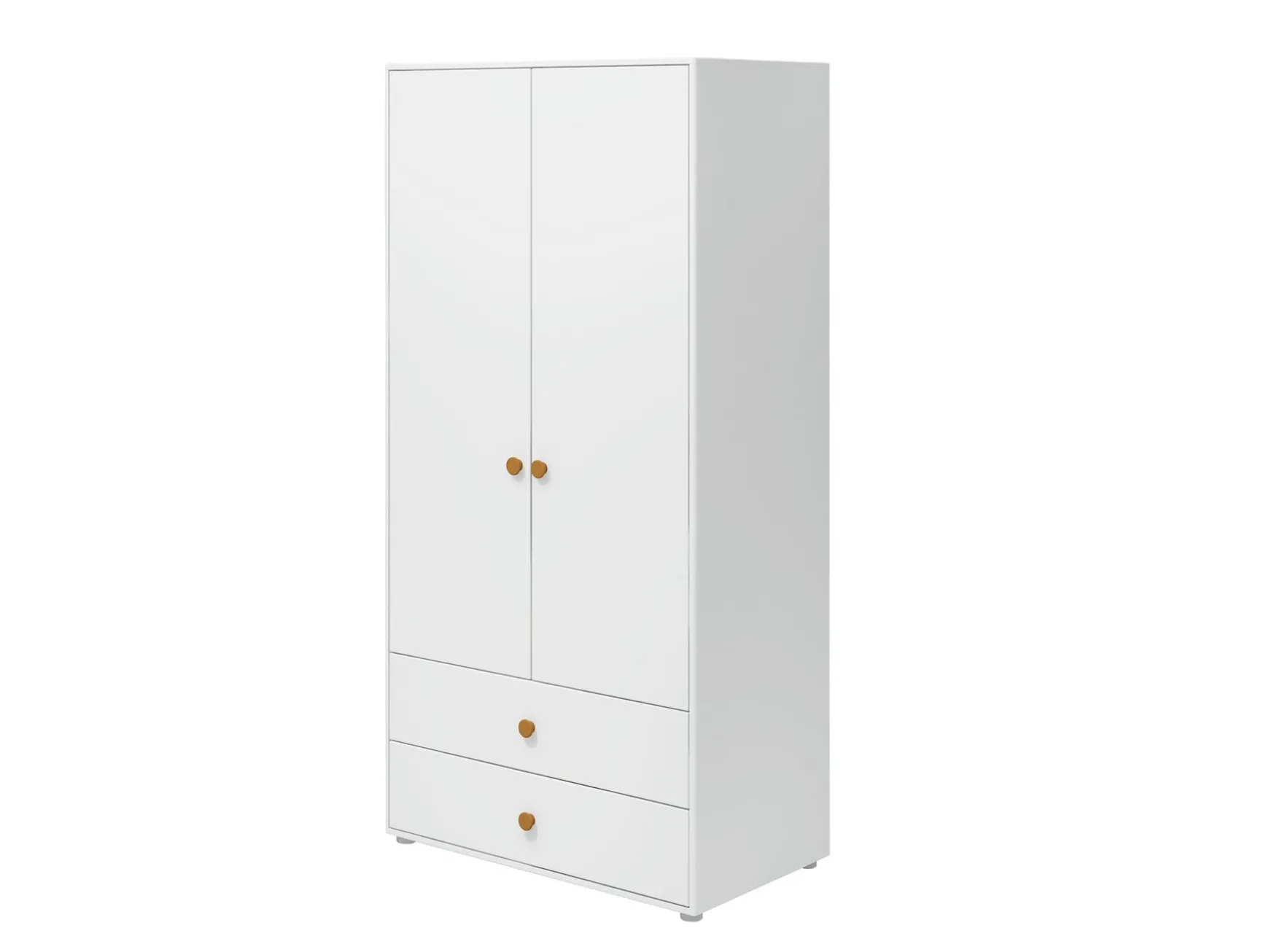 Kleiderschrank, 2 Türen + 2 Schubladen