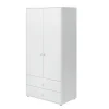 Kleiderschrank, 2 Türen + 2 Schubladen