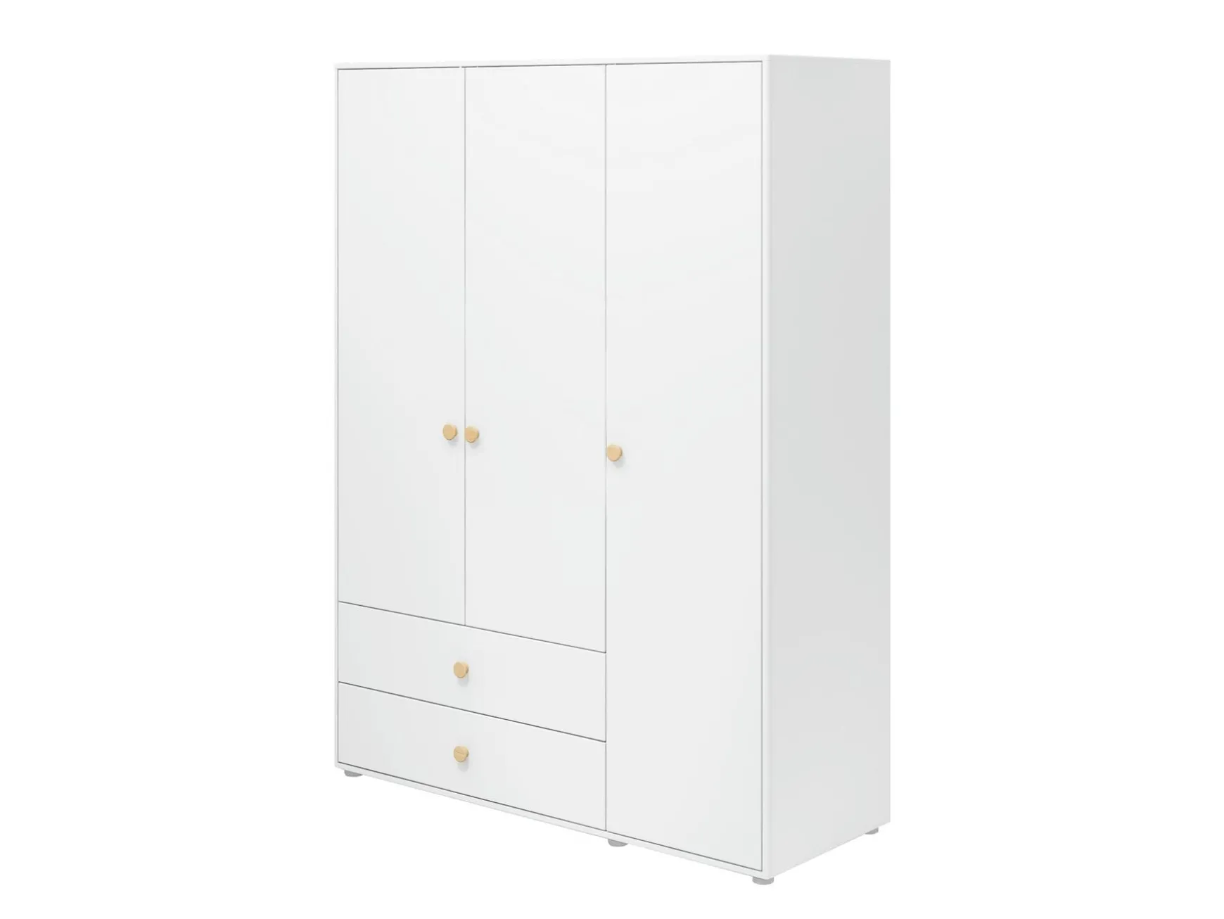 Kleiderschrank, 3 Türen + 2 Schubladen