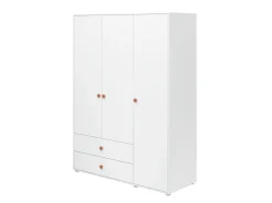 Kleiderschrank, 3 Türen + 2 Schubladen