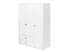 Kleiderschrank, 3 Türen + 2 Schubladen