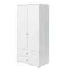Kleiderschrank, 2 Türen + 2 Schubladen