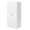 Kleiderschrank, 2 Türen + 2 Schubladen