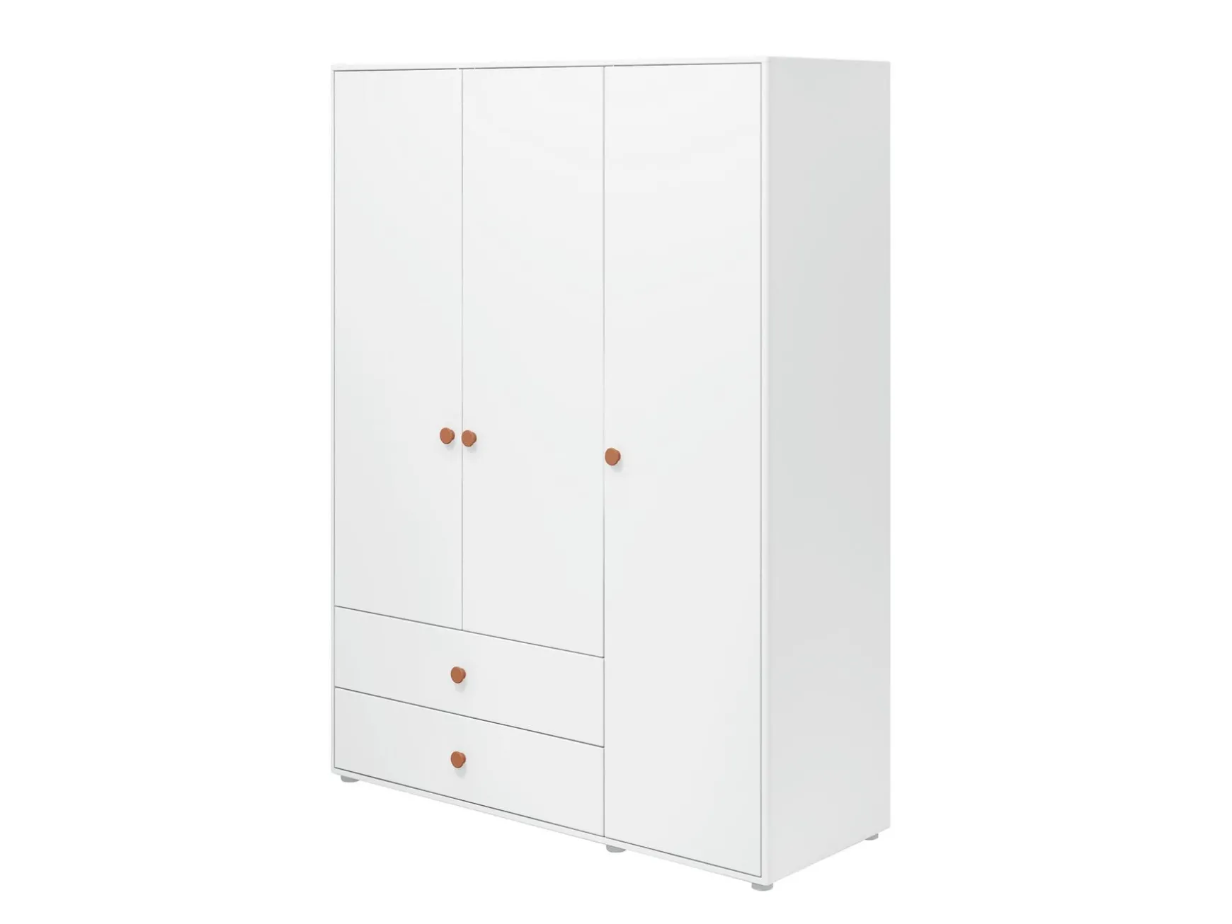 Kleiderschrank, 3 Türen + 2 Schubladen