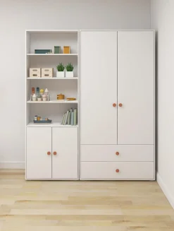 Kleiderschrank, 2 Türen + 2 Schubladen