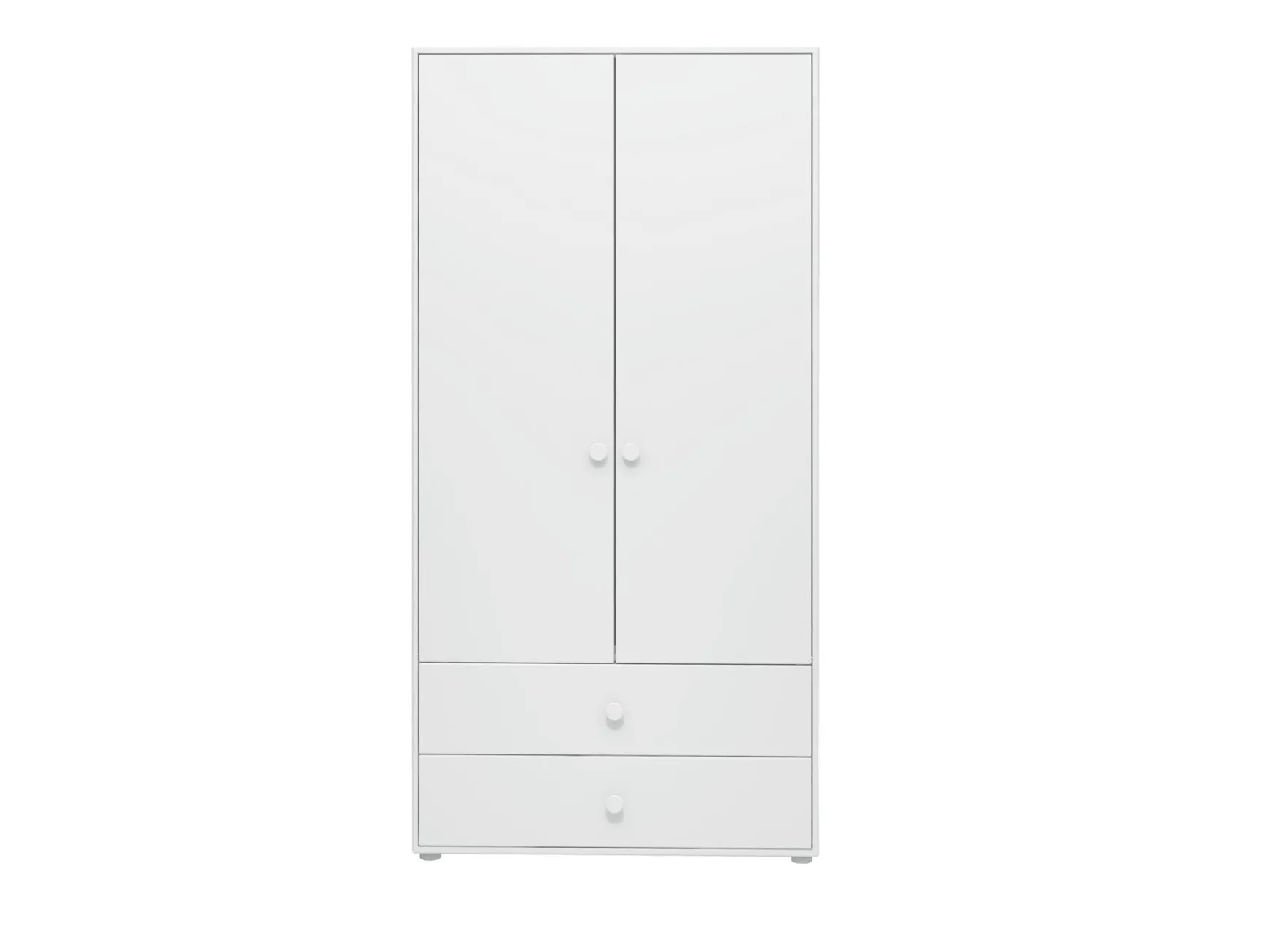 Kleiderschrank, 2 Türen + 2 Schubladen