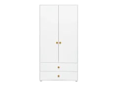 Kleiderschrank, 2 Türen + 2 Schubladen