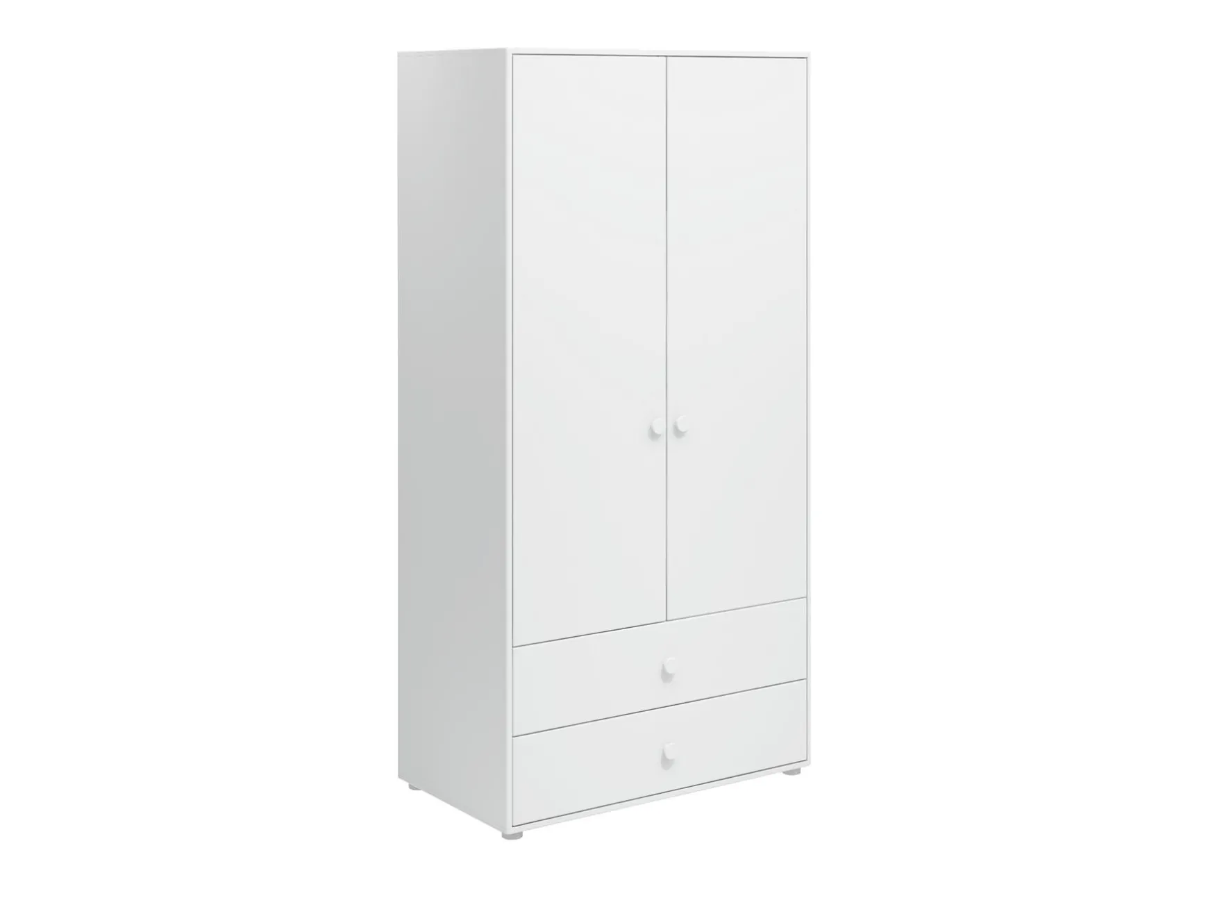 Kleiderschrank, 2 Türen + 2 Schubladen