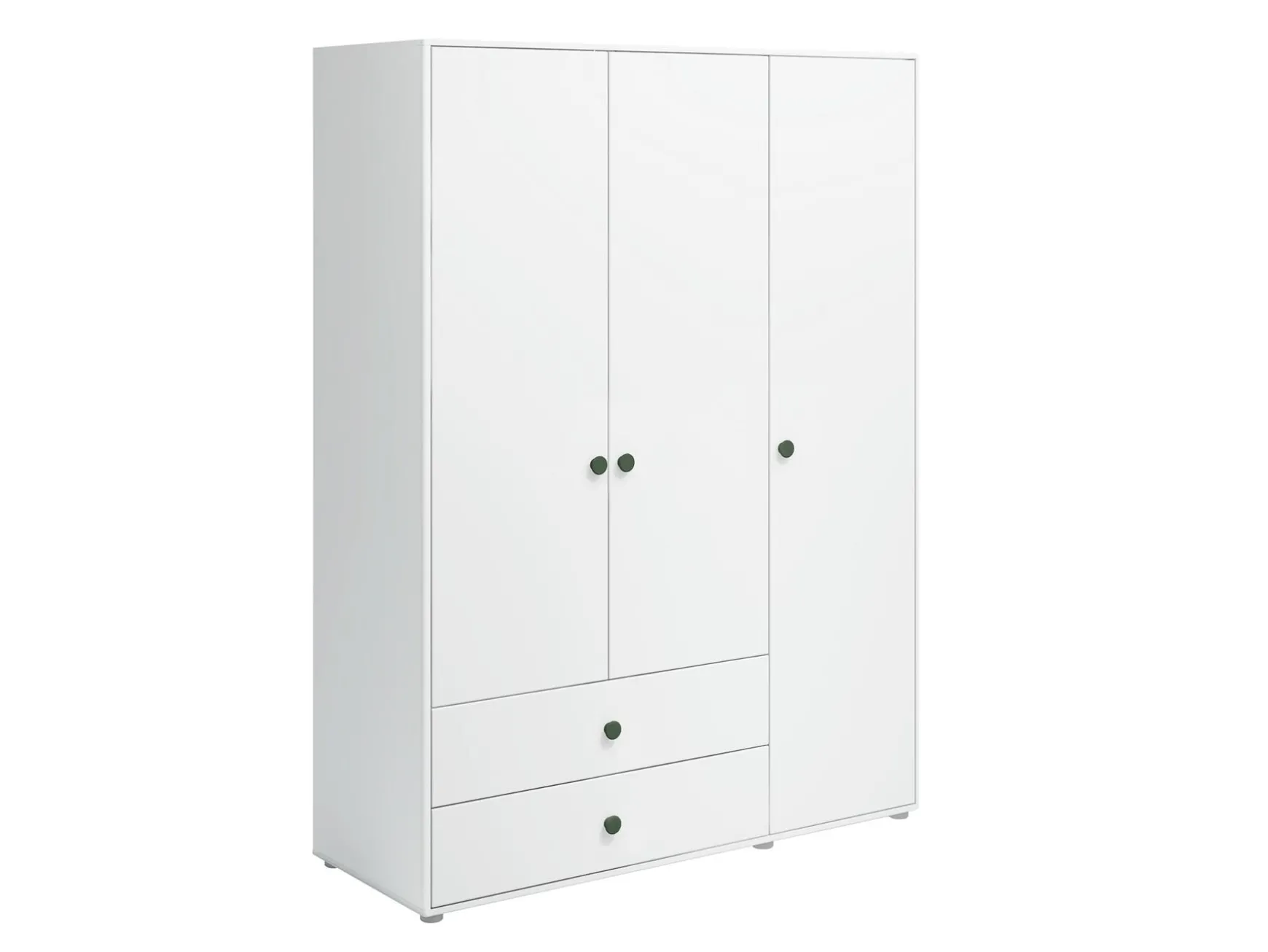 Kleiderschrank, 3 Türen + 2 Schubladen