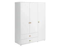 Kleiderschrank, 3 Türen + 2 Schubladen