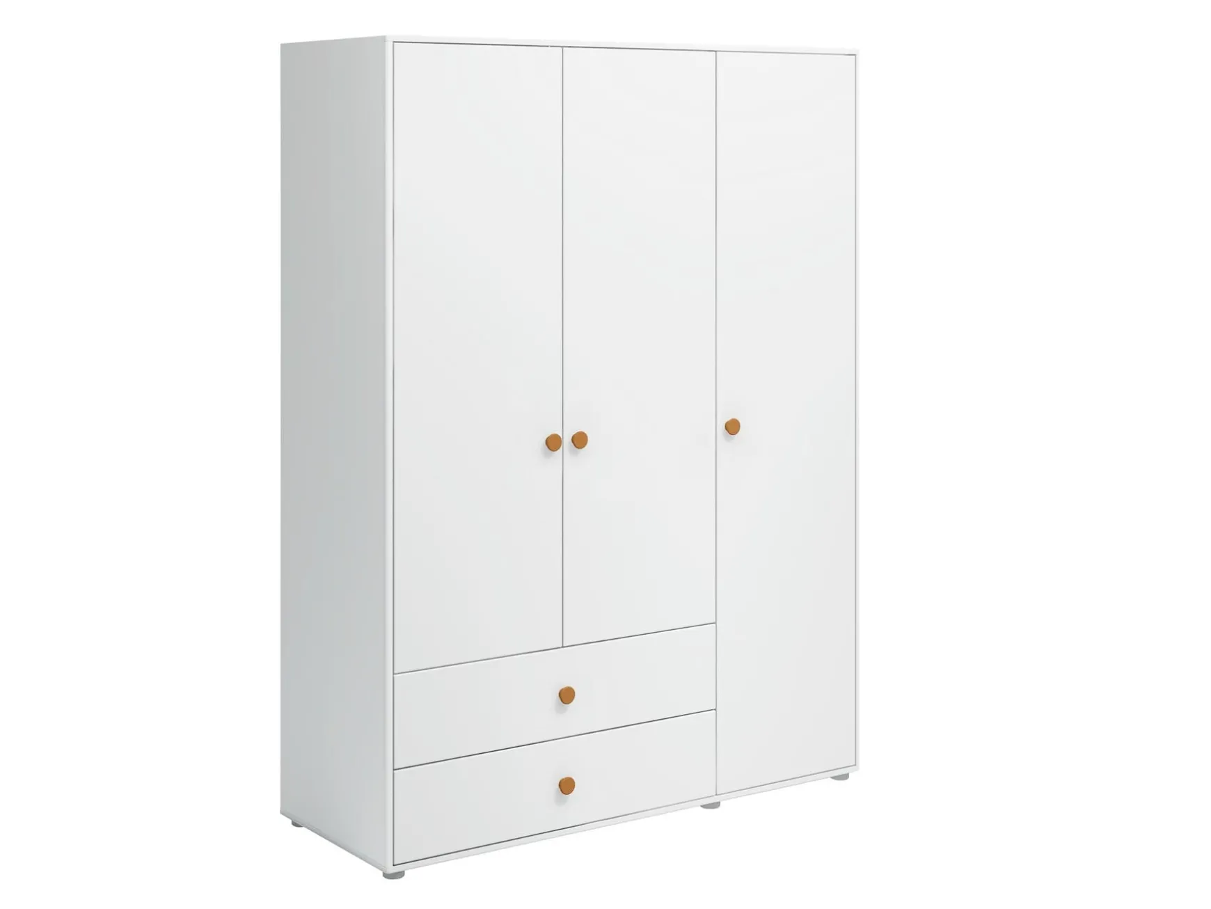 Kleiderschrank, 3 Türen + 2 Schubladen