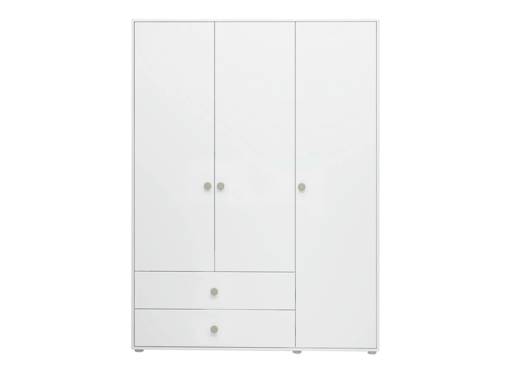 Kleiderschrank, 3 Türen + 2 Schubladen