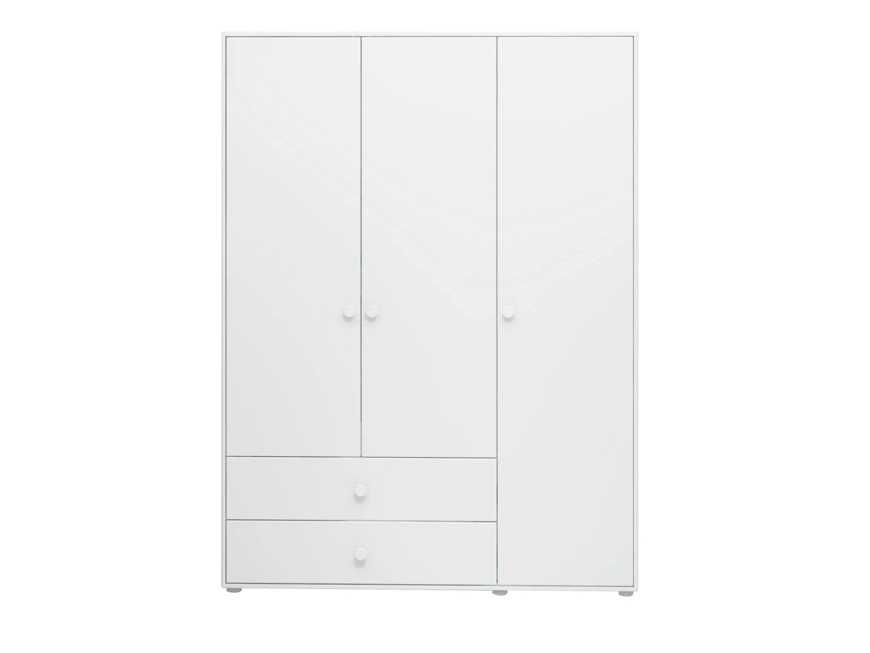 Kleiderschrank, 3 Türen + 2 Schubladen