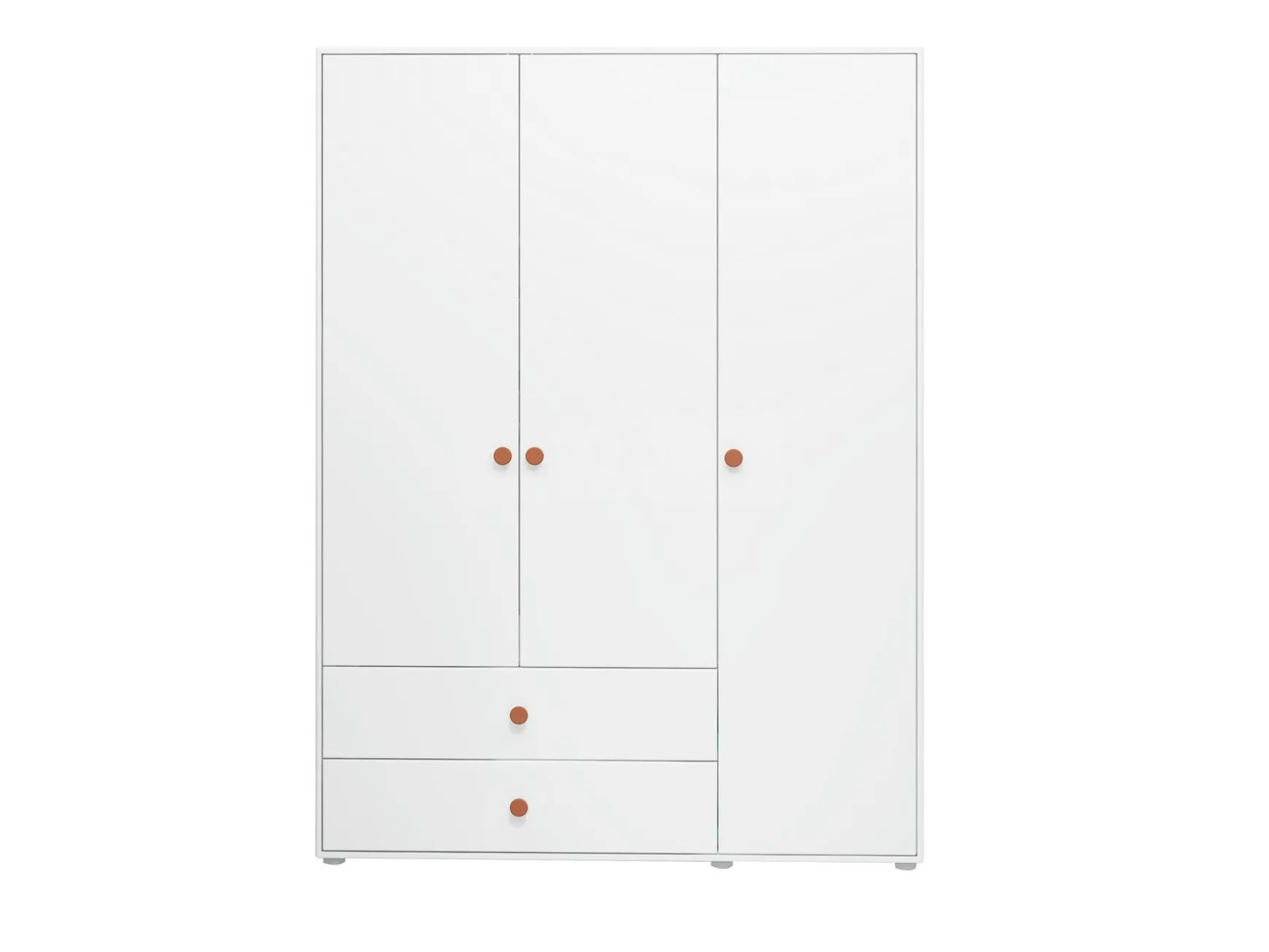 Kleiderschrank, 3 Türen + 2 Schubladen