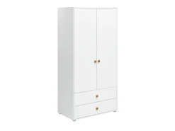 Kleiderschrank, 2 Türen + 2 Schubladen