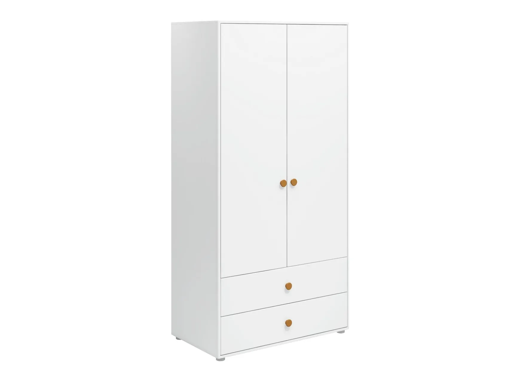 Kleiderschrank, 2 Türen + 2 Schubladen