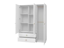 Kleiderschrank, 3 Türen + 2 Schubladen