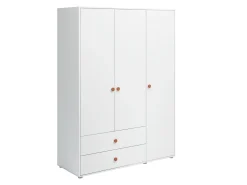 Kleiderschrank, 3 Türen + 2 Schubladen