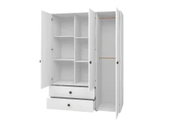 Kleiderschrank, 3 Türen + 2 Schubladen