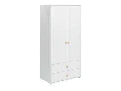 Kleiderschrank, 2 Türen + 2 Schubladen