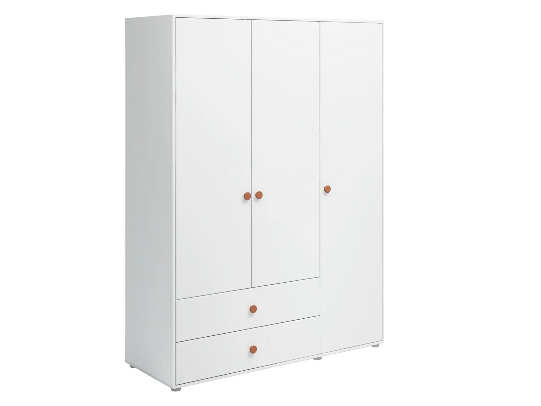 Kleiderschrank, 3 Türen + 2 Schubladen