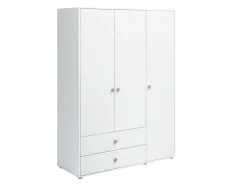 Kleiderschrank, 3 Türen + 2 Schubladen